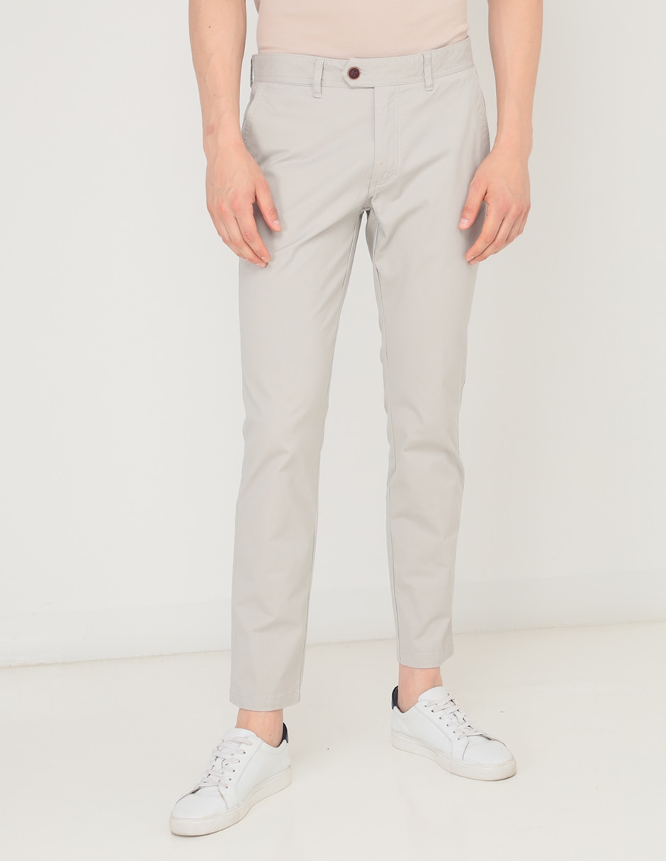 Pantalón casual chino slim de algodón para hombre Pantalón casual chino slim de algodón para hombre