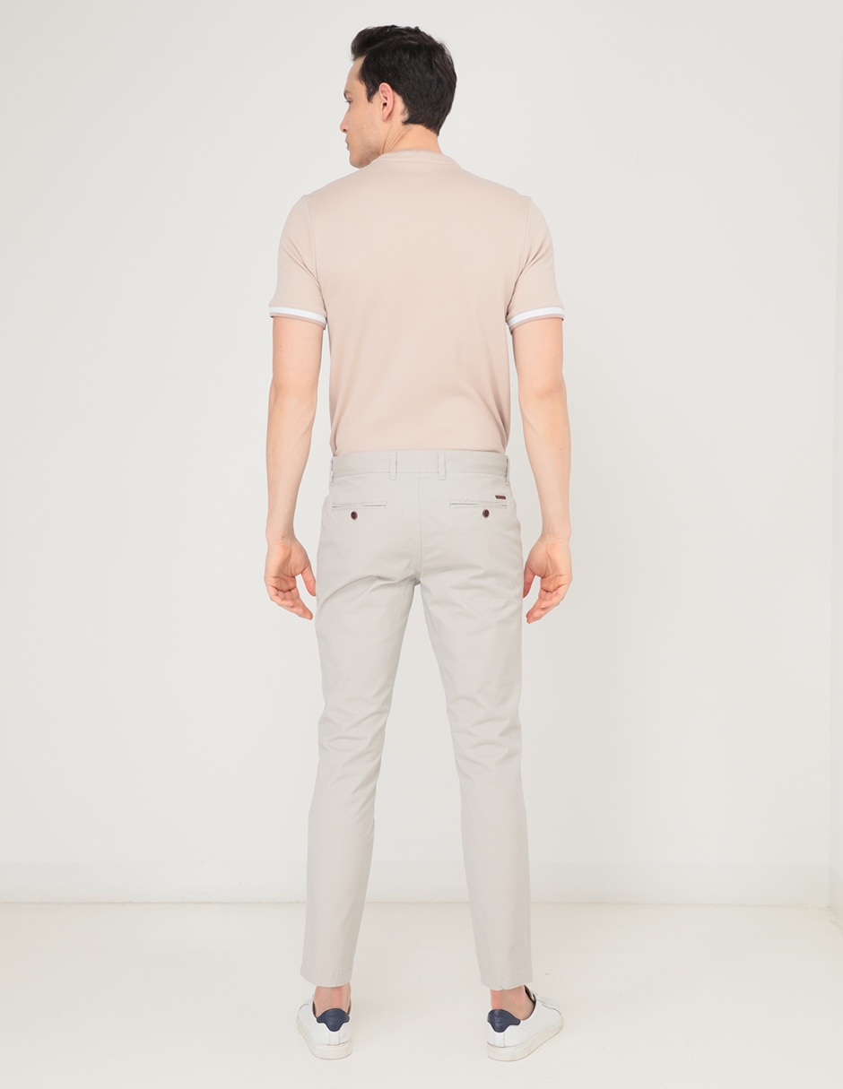 Pantalón casual chino slim Puroego de algodón para hombre
