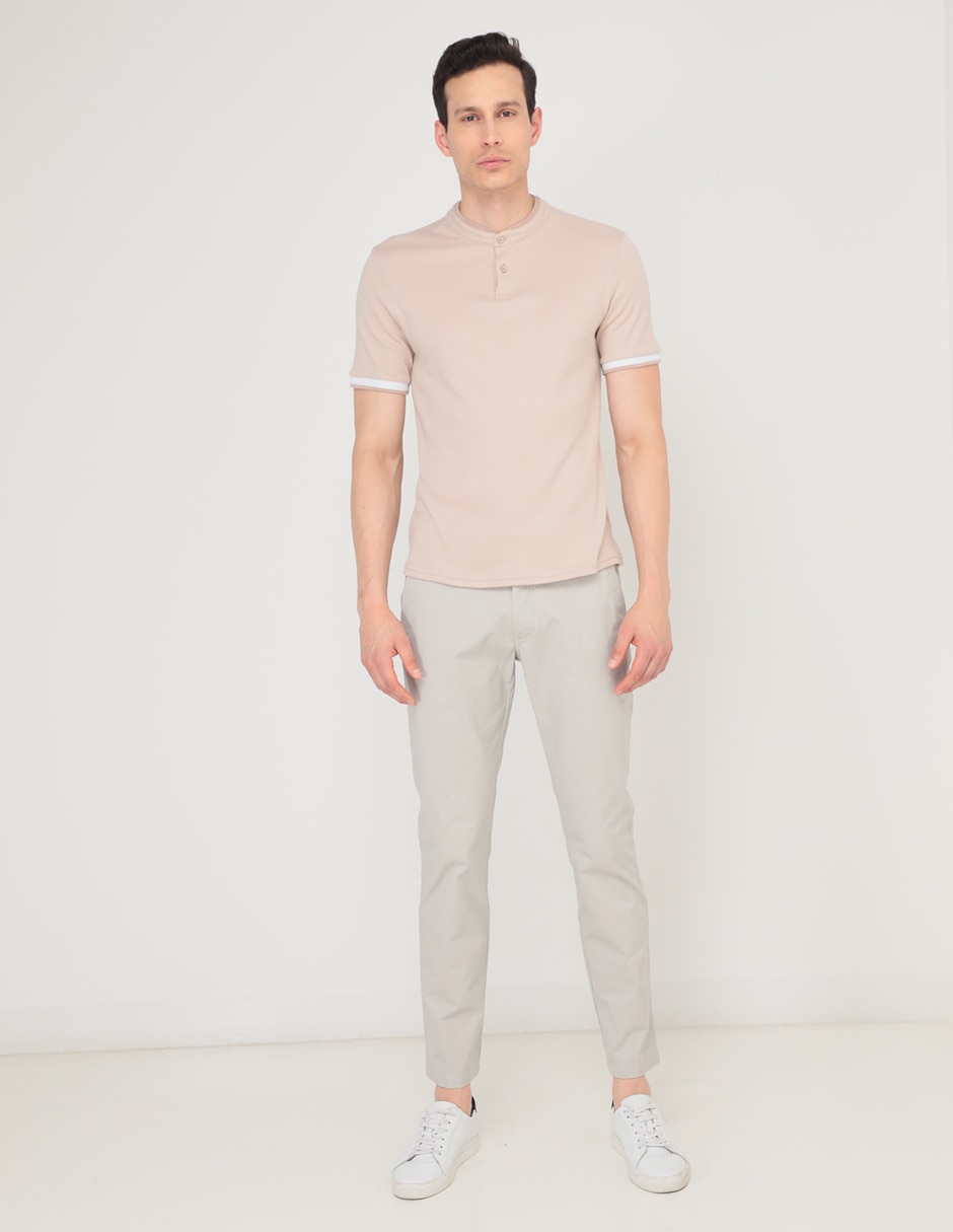 Pantalón casual chino slim Puroego de algodón para hombre