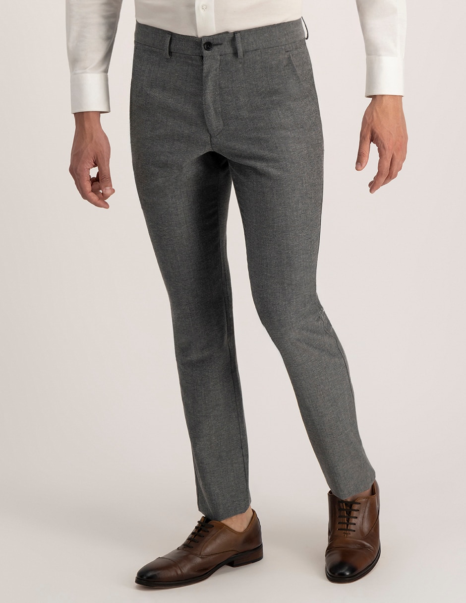 Pantalón de vestir slim de lana para hombre 1