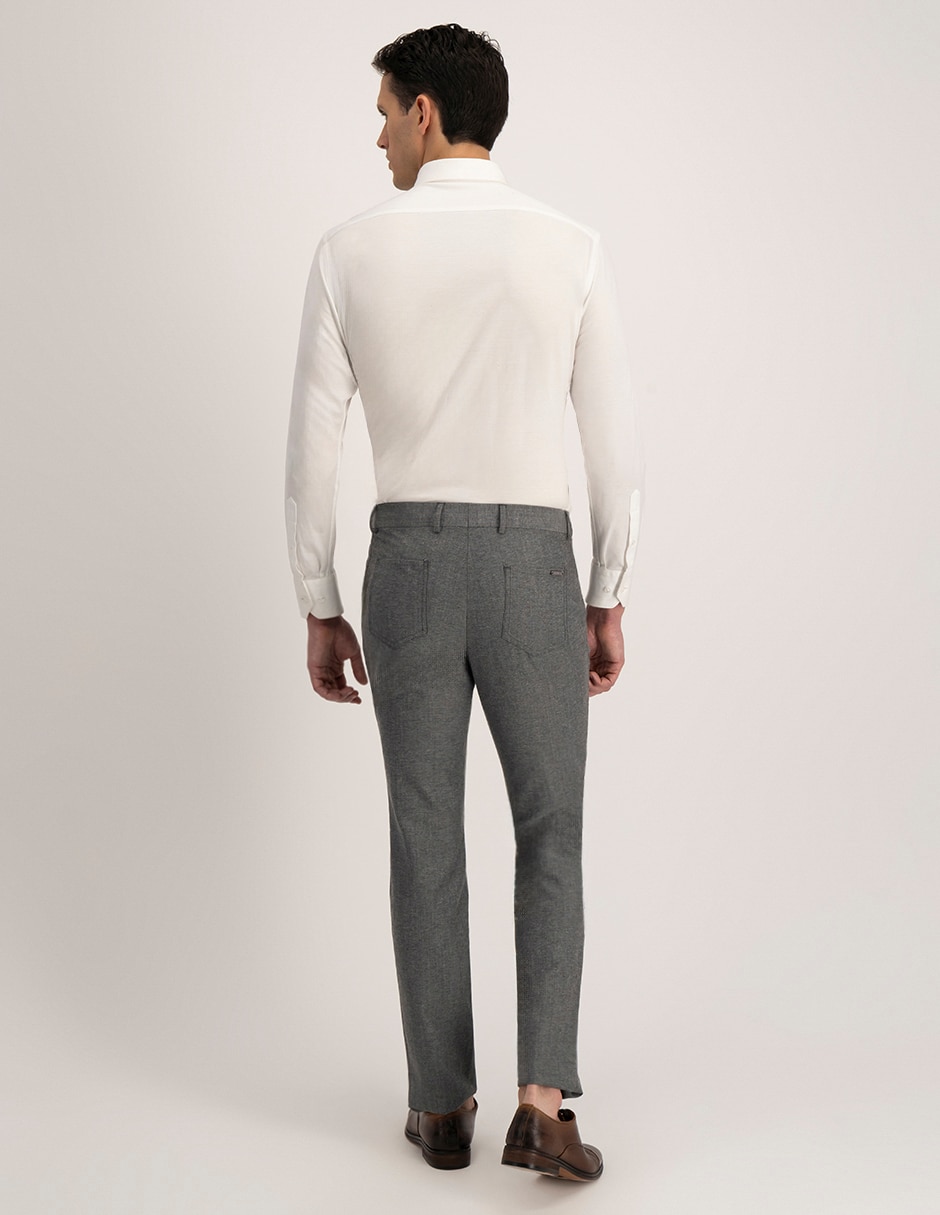 Pantalón de vestir slim de lana para hombre 6