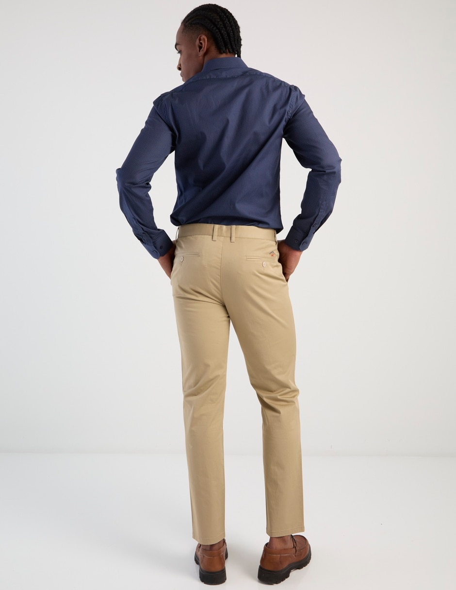 Pantalón recto de algodón para hombre