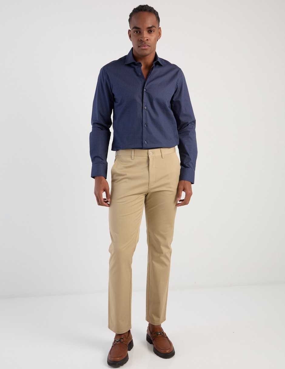Pantalón recto de algodón para hombre