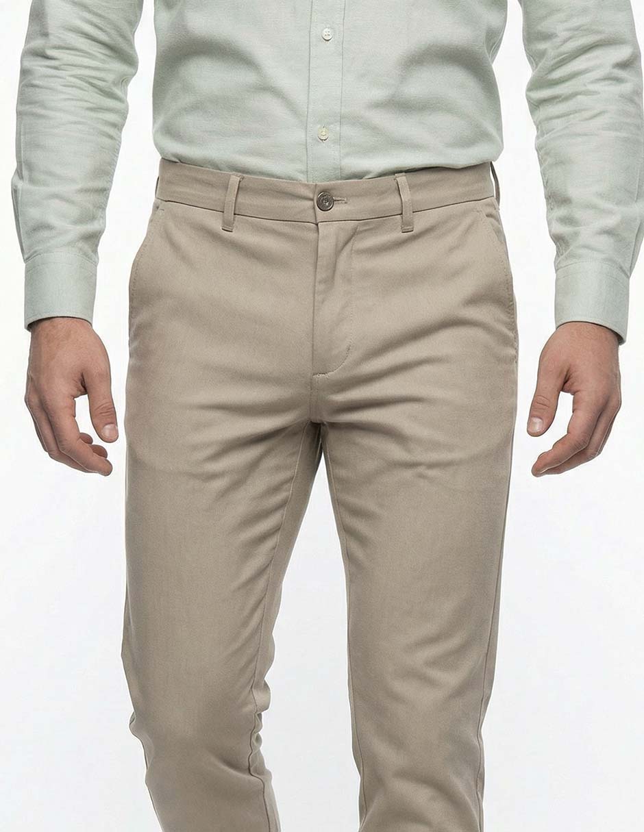 Pantalón de vestir regular de algodón para hombre 9
