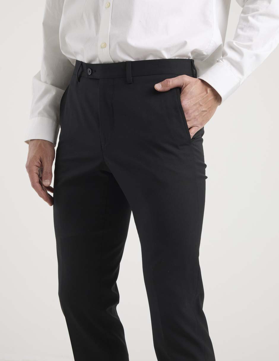 Pantalón de vestir slim de lana para hombre Pantalón de vestir slim de lana para hombre