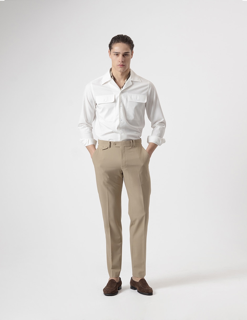 Pantalón de vestir recto para hombre 4