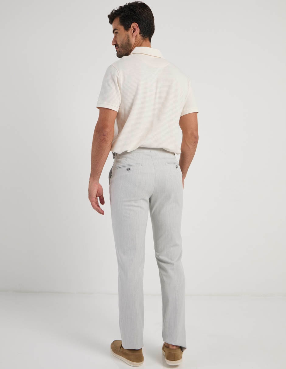 Pantalón de vestir recto de algodón para hombre 4