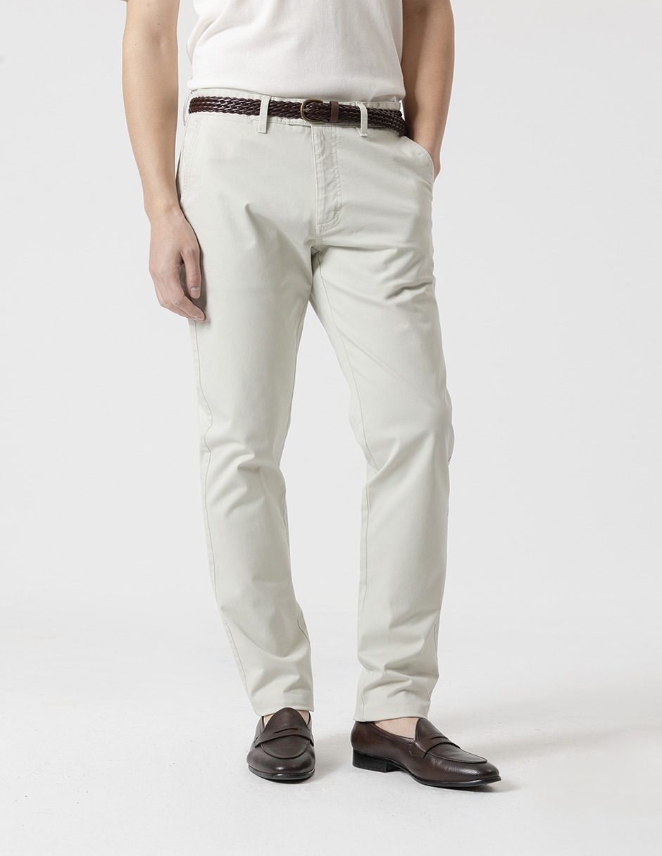 Pantalón chino recto para hombre