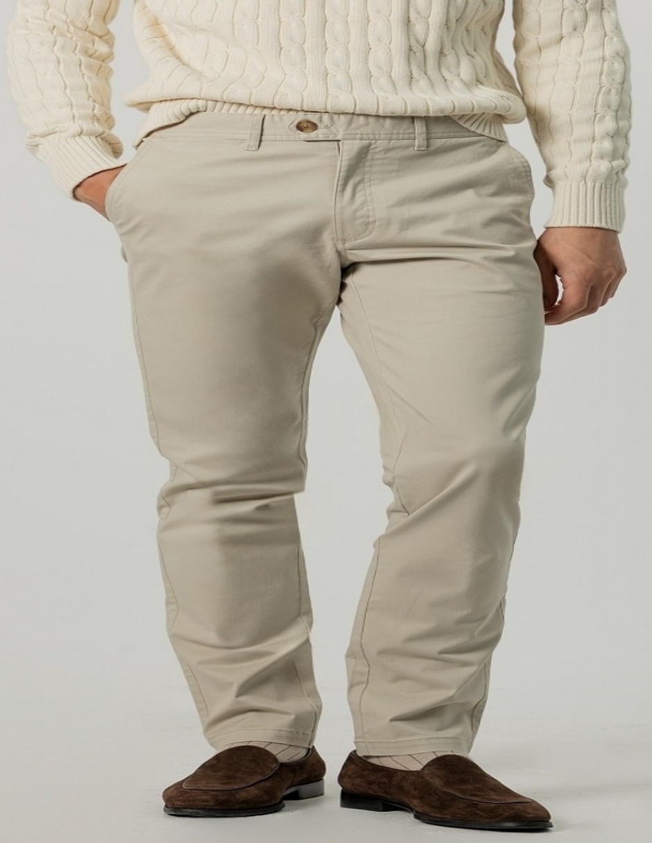 Pantalón chino recto para hombre