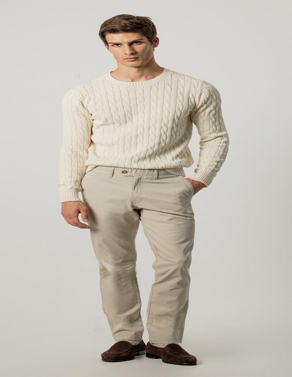 Pantalón chino recto Puroego para hombre