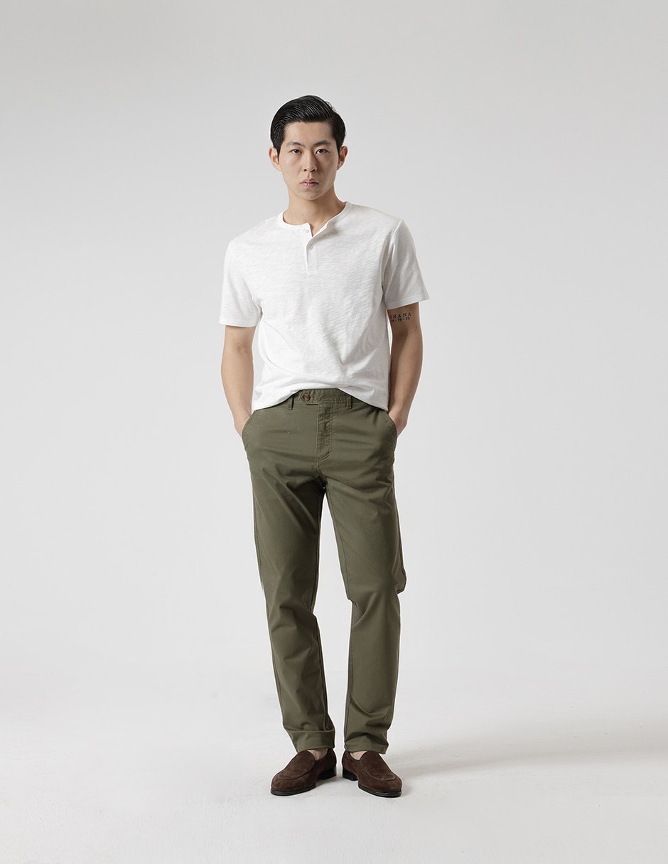 Pantalón chino recto Puroego para hombre