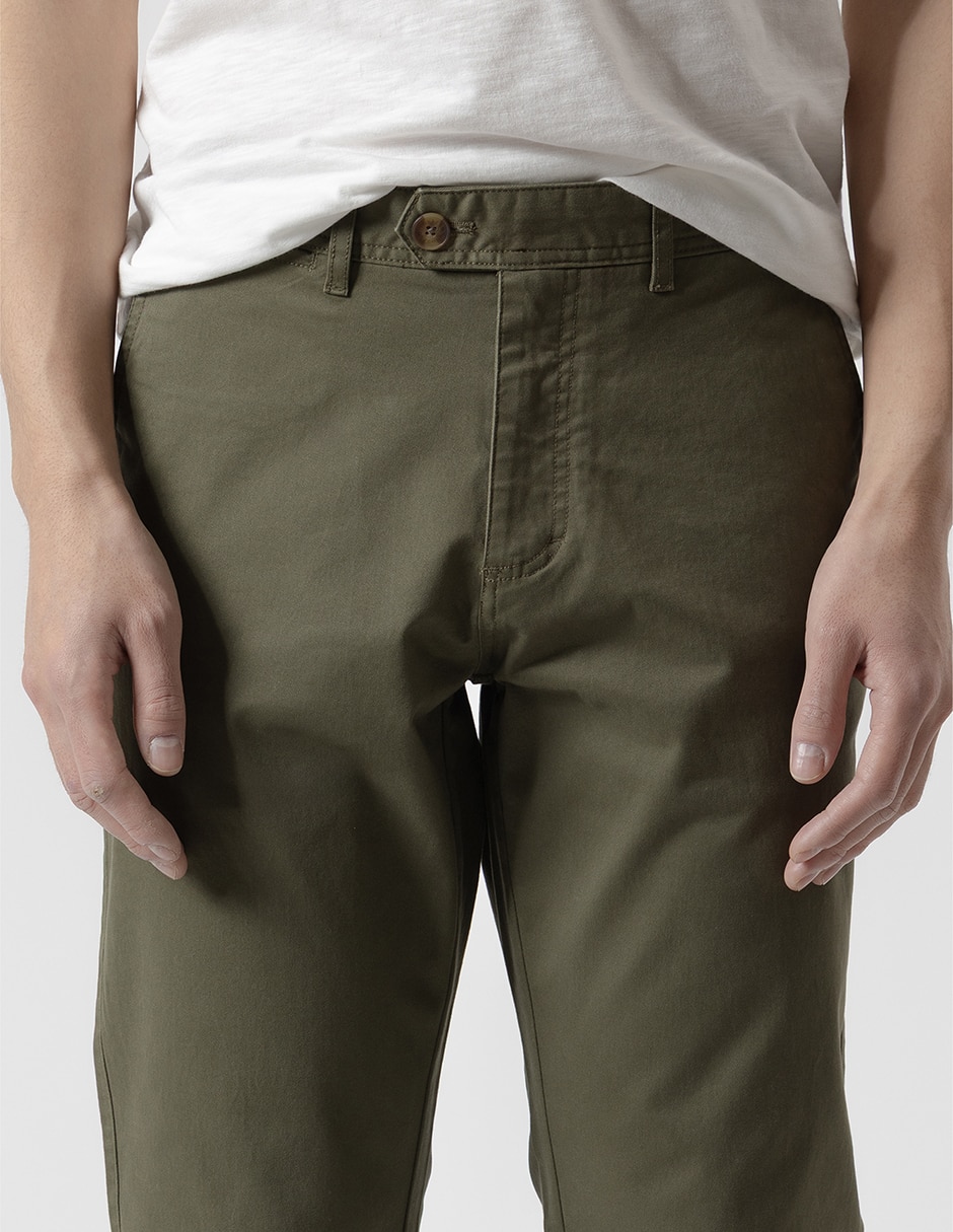 Pantalón chino recto Puroego para hombre