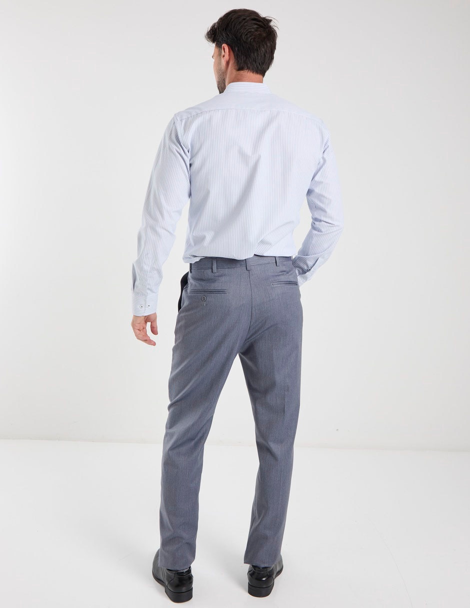 Pantalón Formal De Vestir Regular De Poliéster Y Viscosa Para Hombre 2