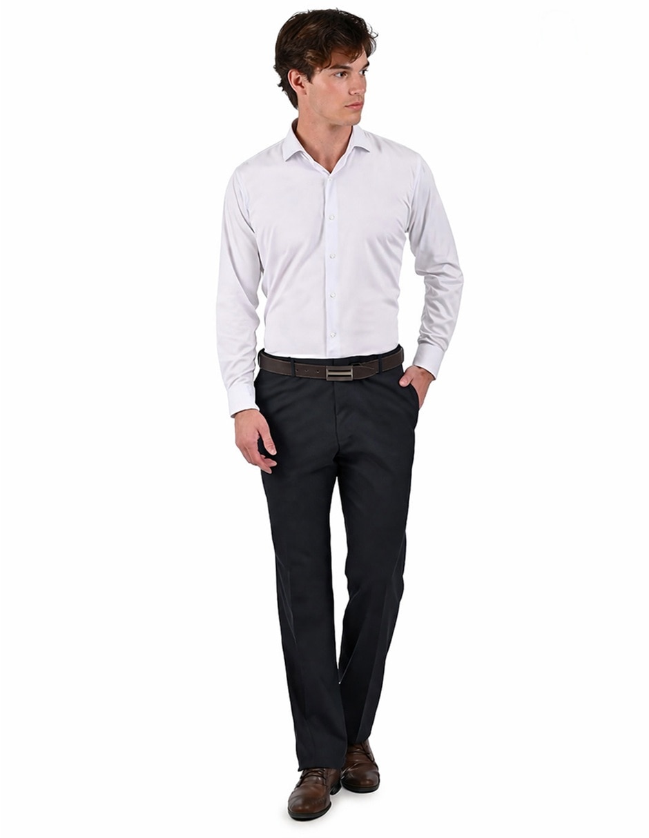 Pantalón Formal De vestir Regular de Poliéster y viscosa para hombre 6