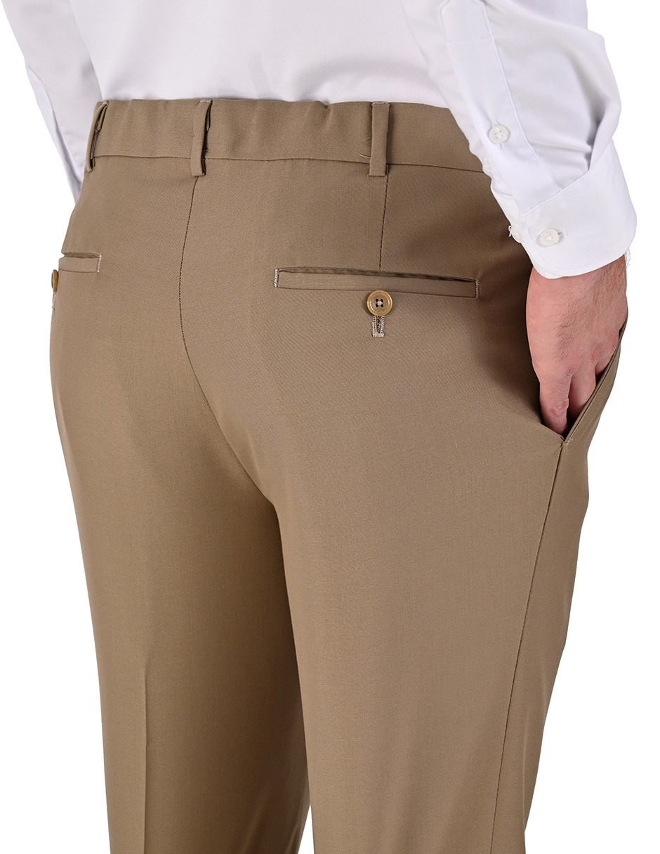 Pantalón Formal De vestir Regular de Poliéster y viscosa para hombre 4
