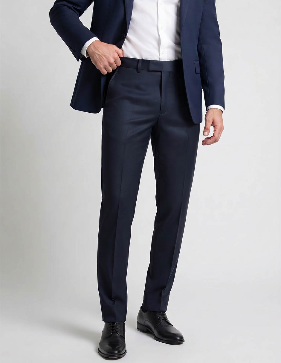 Pantal—n Formal De Vestir Regular De PoliŽster Y Viscosa Para Hombre Pantal—n Formal De Vestir Regular De PoliŽster Y Viscosa Para Hombre