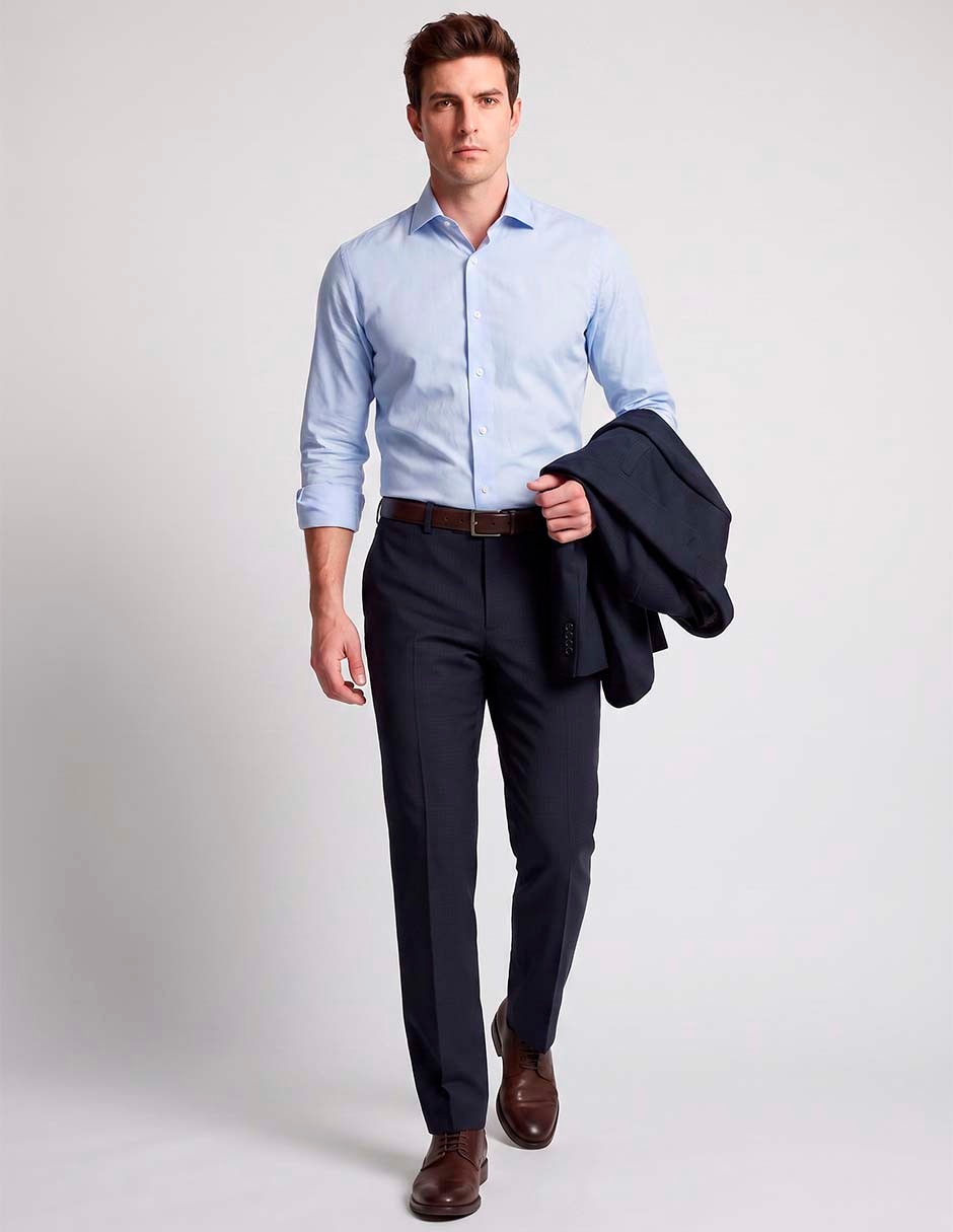 Pantalón de vestir recto para hombre 4