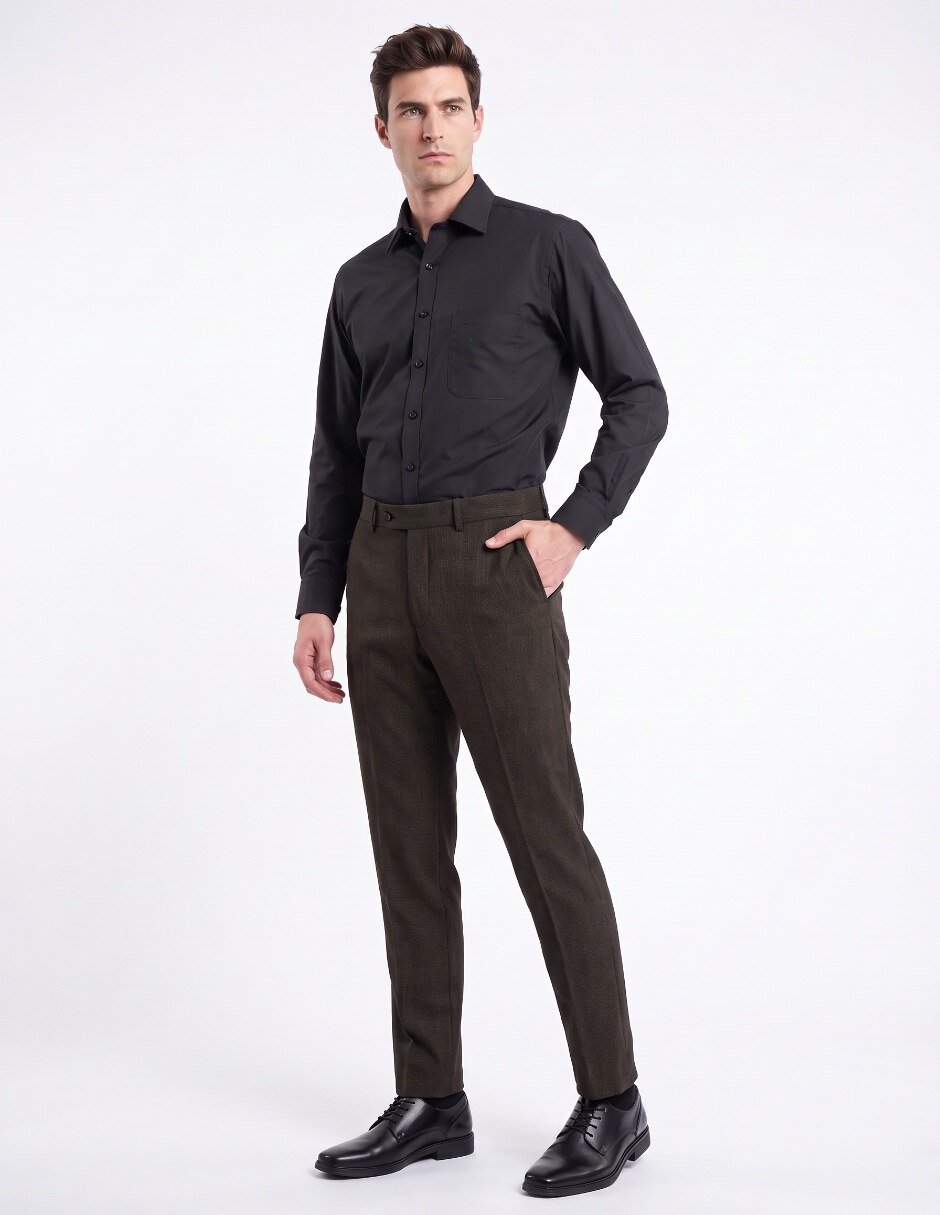 Pantalón Formal De vestir Regular Sin Familia de Poliéster y viscosa para hombre 3