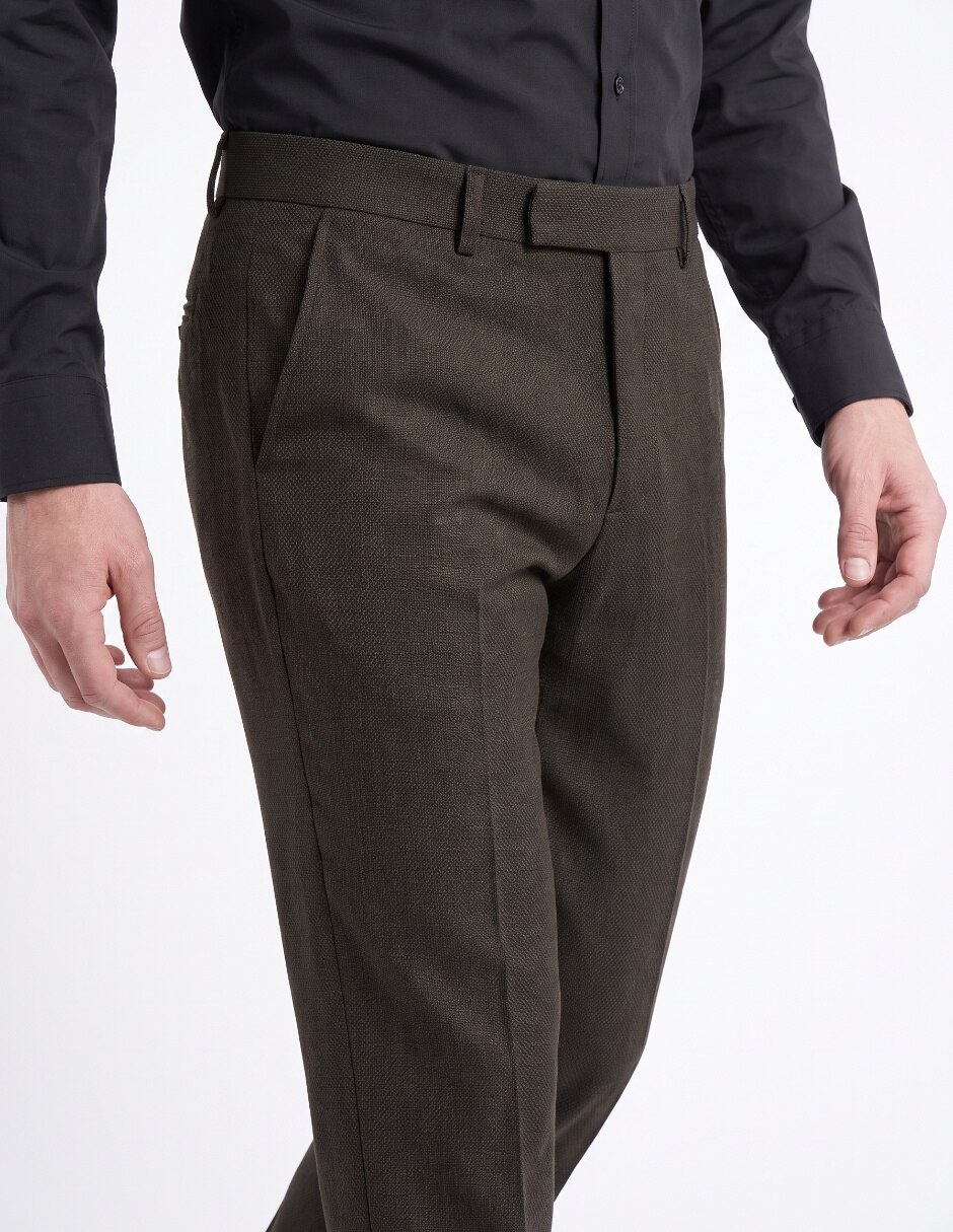 Pantalón Formal De vestir Regular Sin Familia de Poliéster y viscosa para hombre 4