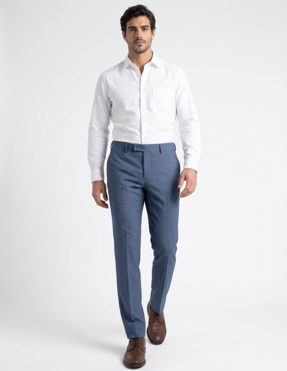 Pantalón formal de vestir slim para hombre 3