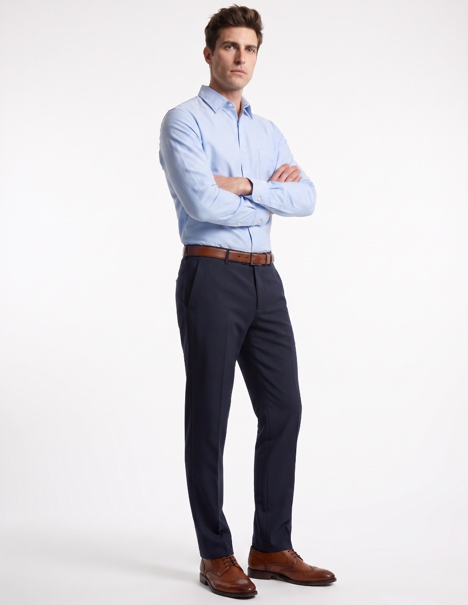 Pantalón Formal Regular Slim de Poliéster viscosa y spandex para hombre 3