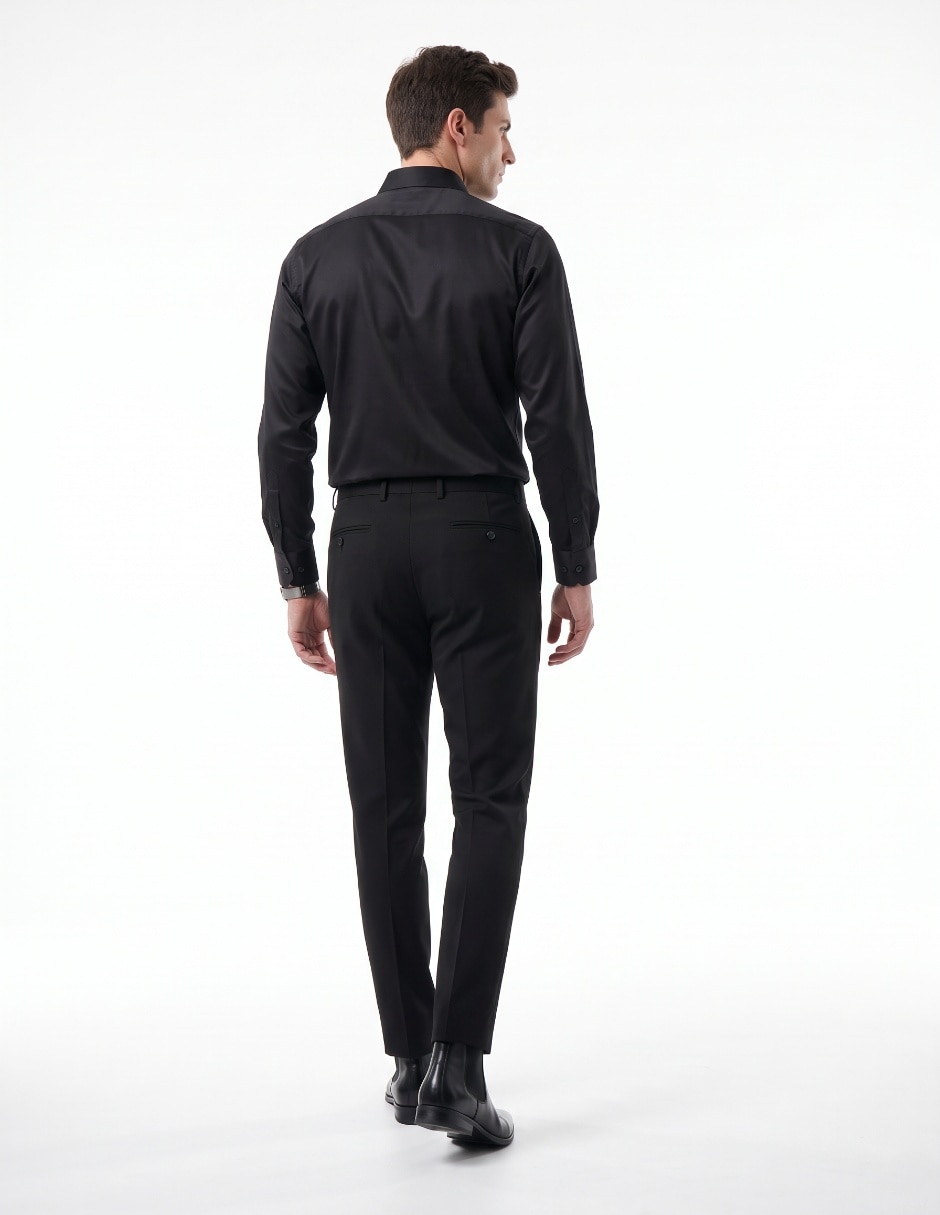 Pantalón Formal De vestir Slim de Poliéster viscosa y spandex para hombre 2