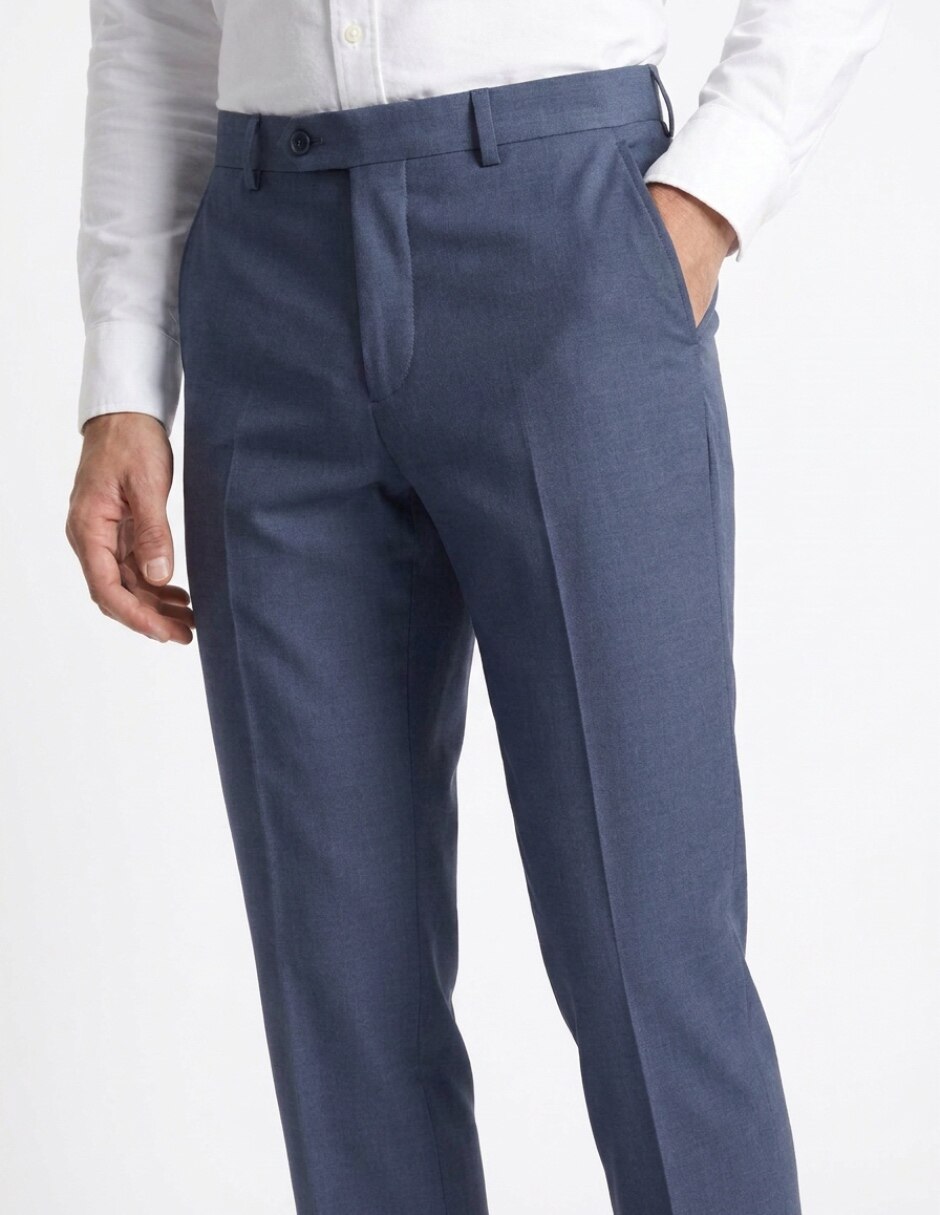 Pantalón s/pinzas de vestir para hombre 4