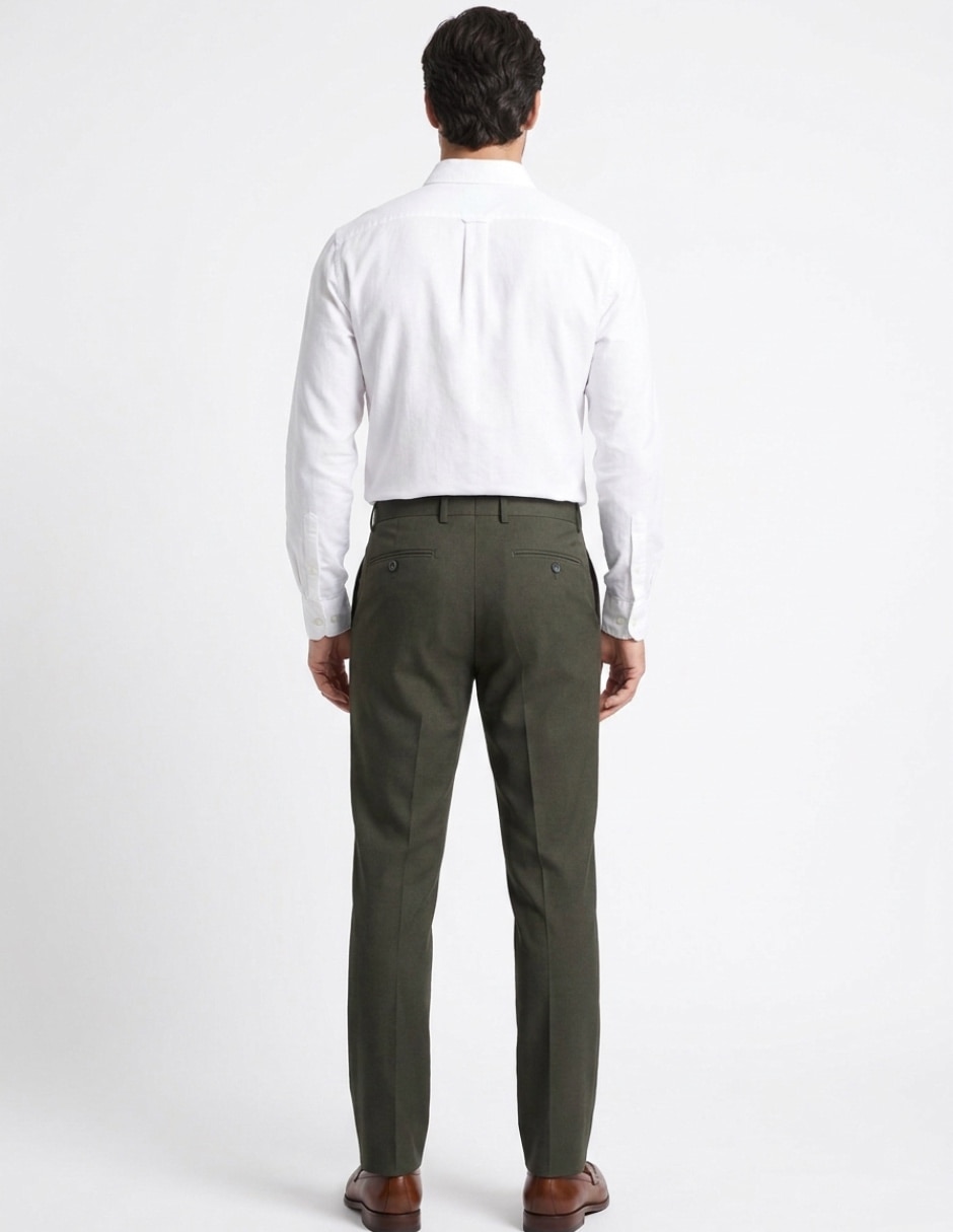 Pantalón s/pinzas de vestir slim para hombre 2