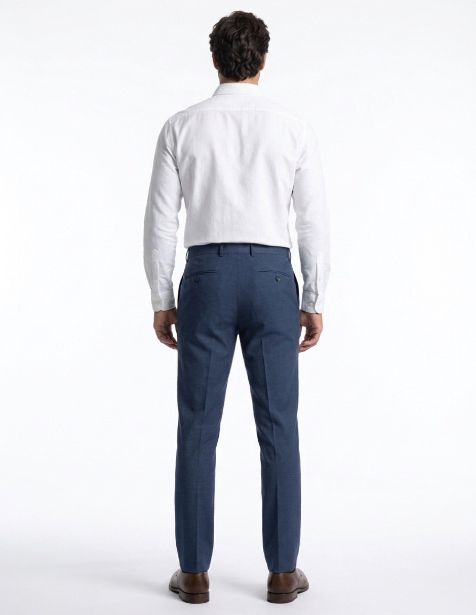 Pantalón s/pinzas de vestir slim para hombre 2