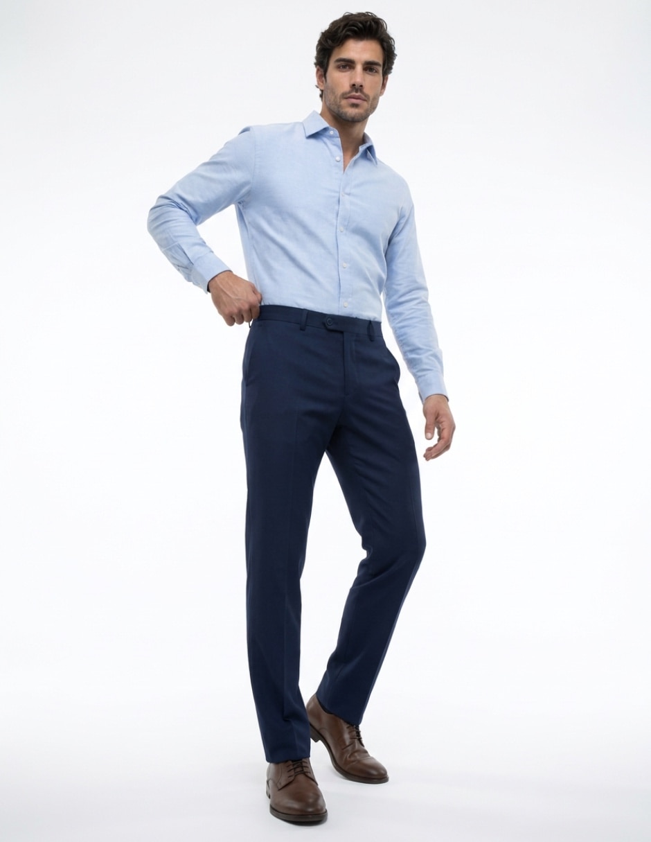 Pantalón formal de vestir slim para hombre 3