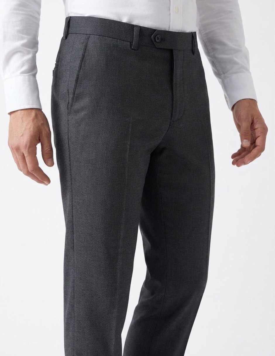 Pantalón formal de vestir slim para hombre 4