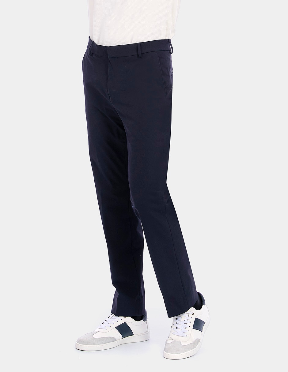 Pantalón Formal De vestir Slim de Viscosa y algodón para hombre 4