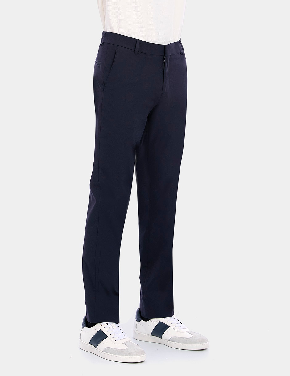 Pantalón Formal De vestir Slim de Viscosa y algodón para hombre 3