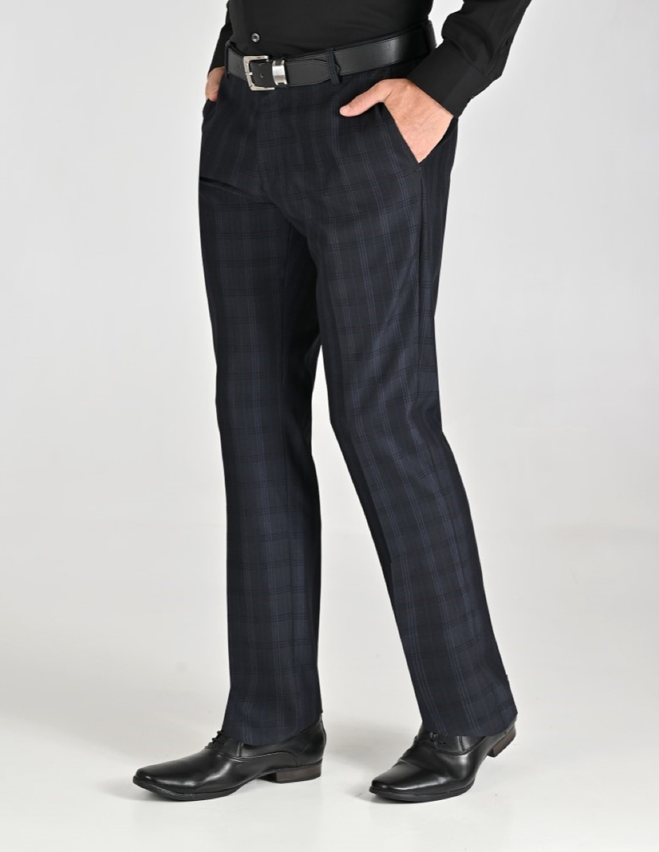 Pantalón Formal De vestir Regular Otoño Invierno de Poliéster y viscosa para hombre 4