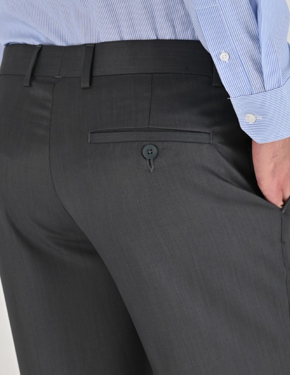 Pantalón Formal De vestir Regular Otoño Invierno de Poliéster y viscosa para hombre 3