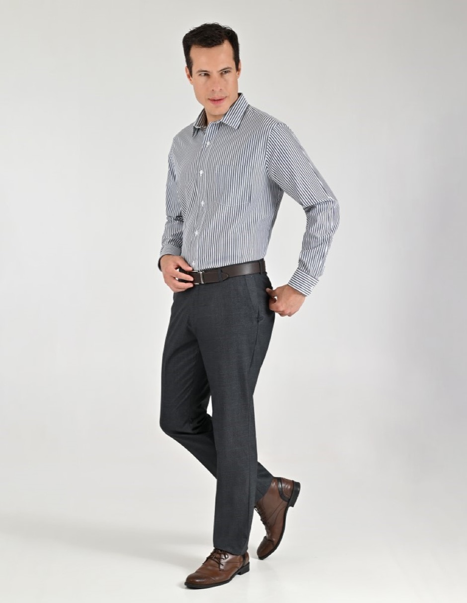 Pantalón Formal De vestir Regular Otoño Invierno de Poliéster y viscosa para hombre 6