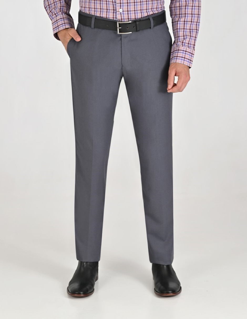 Pantalón Formal De vestir Regular Otoño Invierno de Poliéster y viscosa para hombre 1
