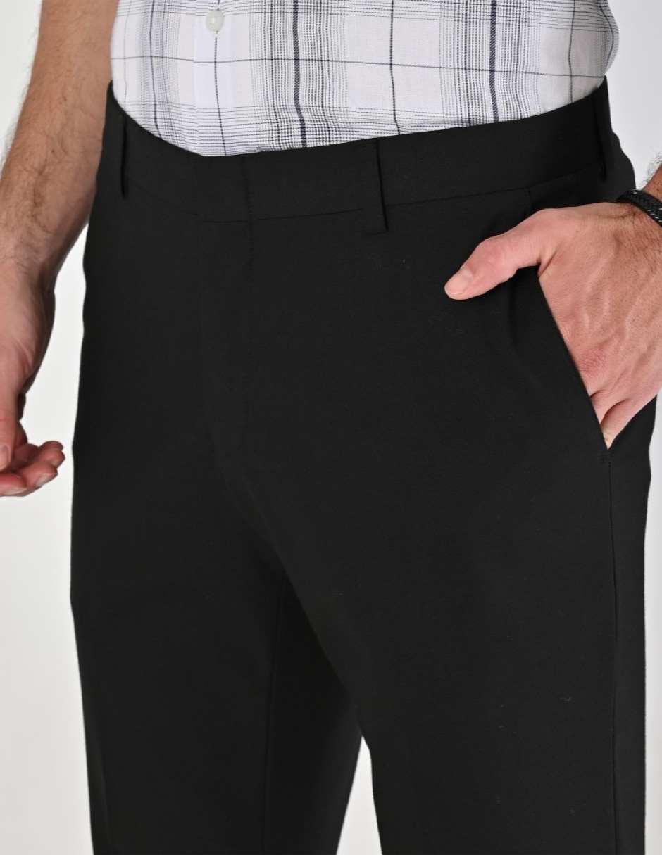 Pantalón Formal De vestir Regular Otoño Invierno de Poliéster y viscosa para hombre 2