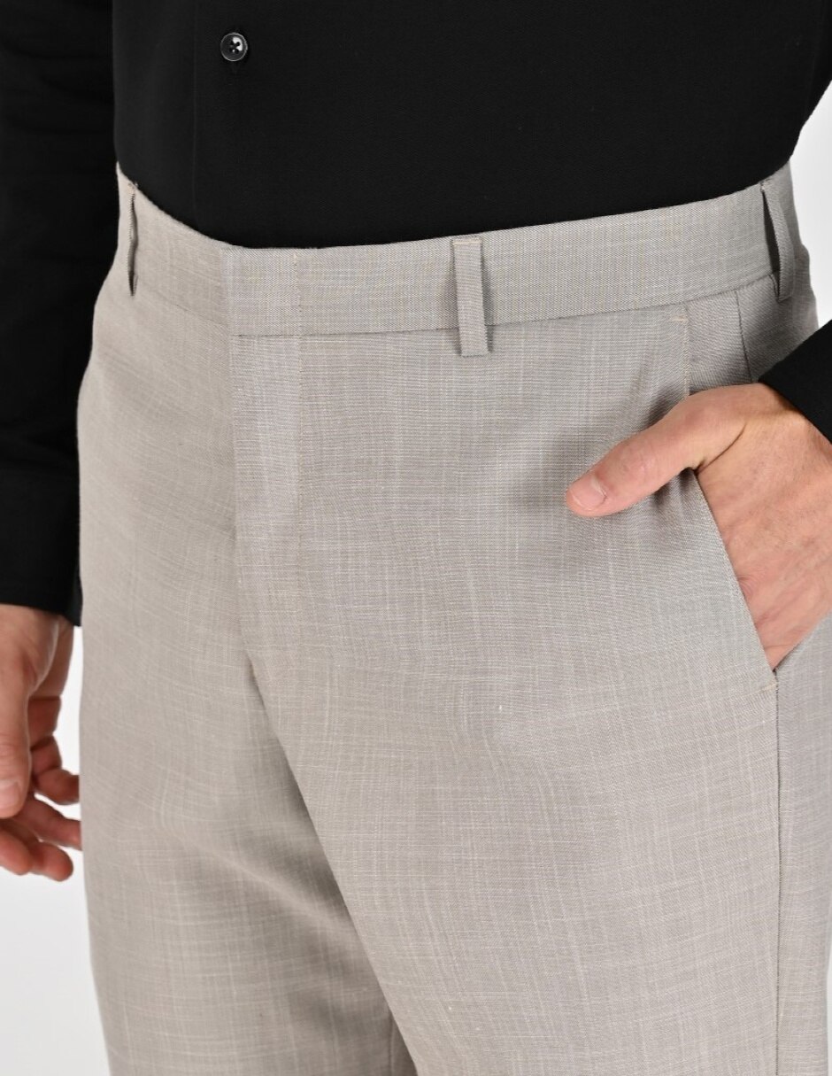 Pantalón Formal De vestir Regular Otoño Invierno de Poliéster y viscosa para hombre 4