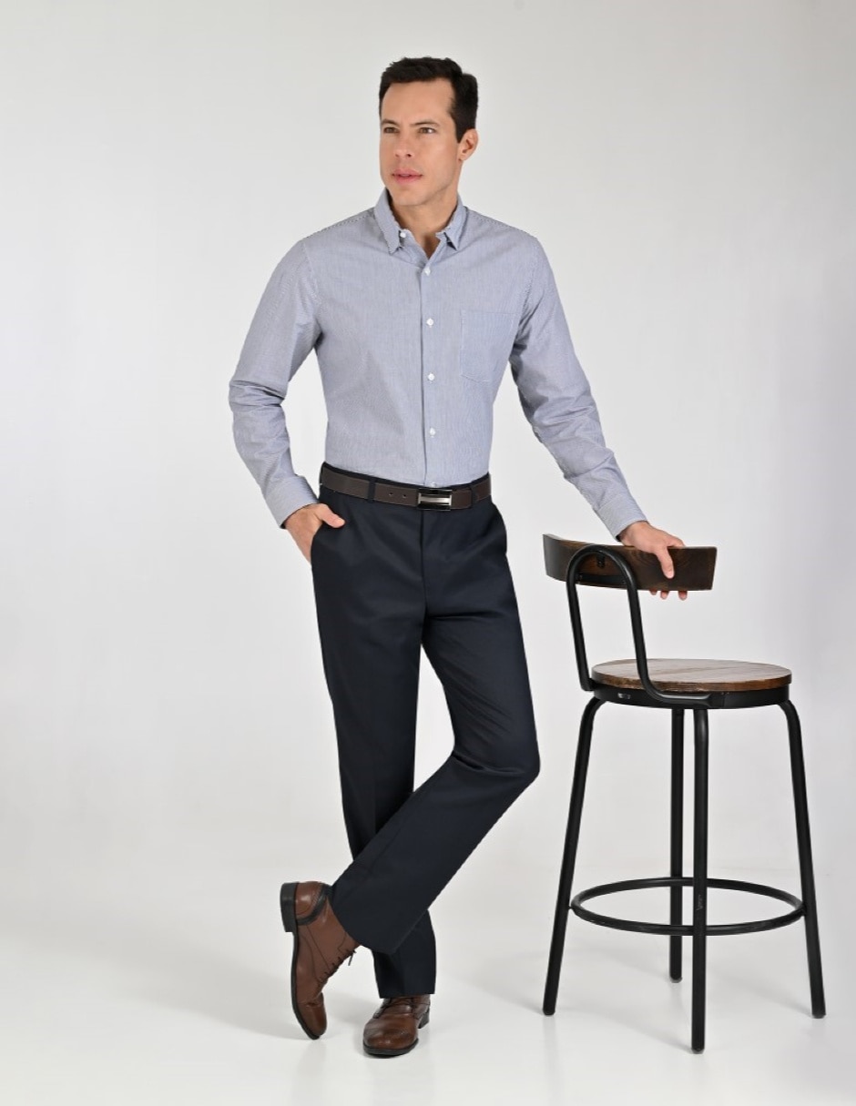 Pantalón formal de vestir regular para hombre 6