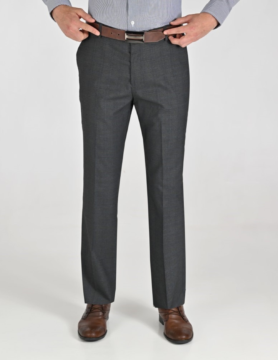 Pantalón Casual De vestir Slim Otoño Invierno de Poliéster y viscosa para hombre 1