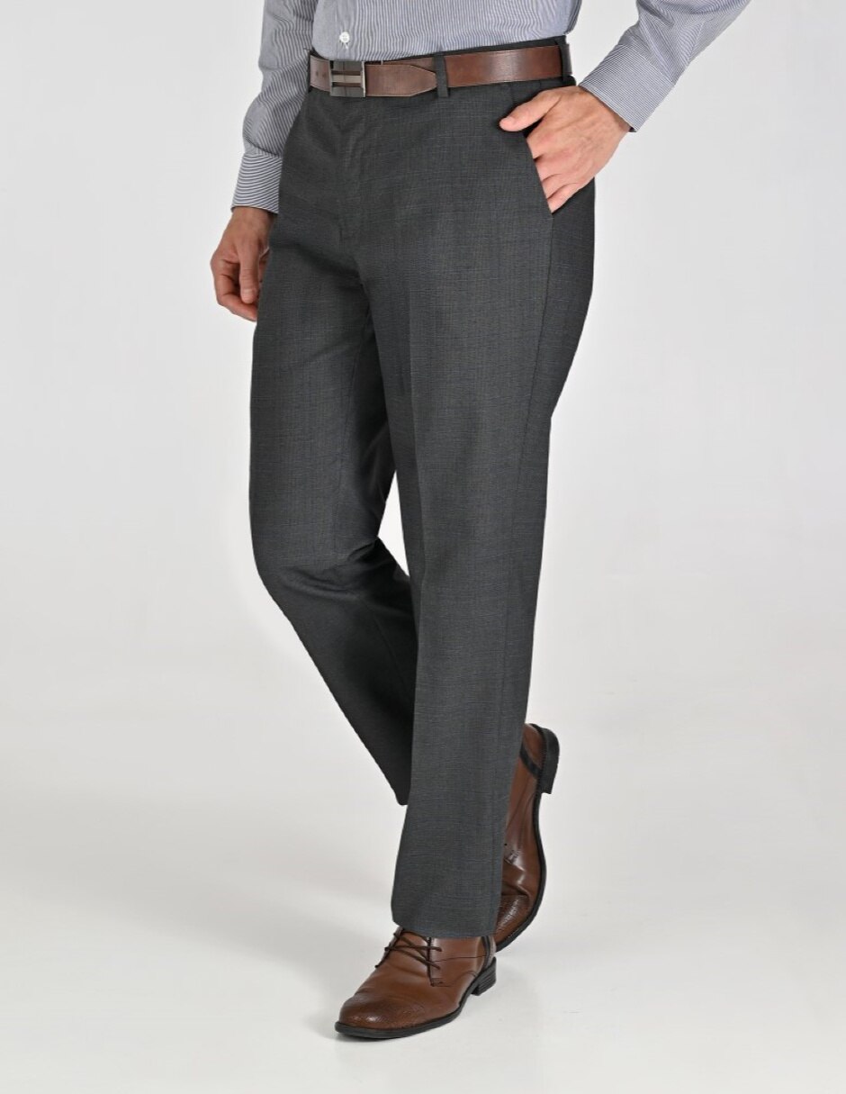 Pantalón Casual De vestir Slim Otoño Invierno de Poliéster y viscosa para hombre 2