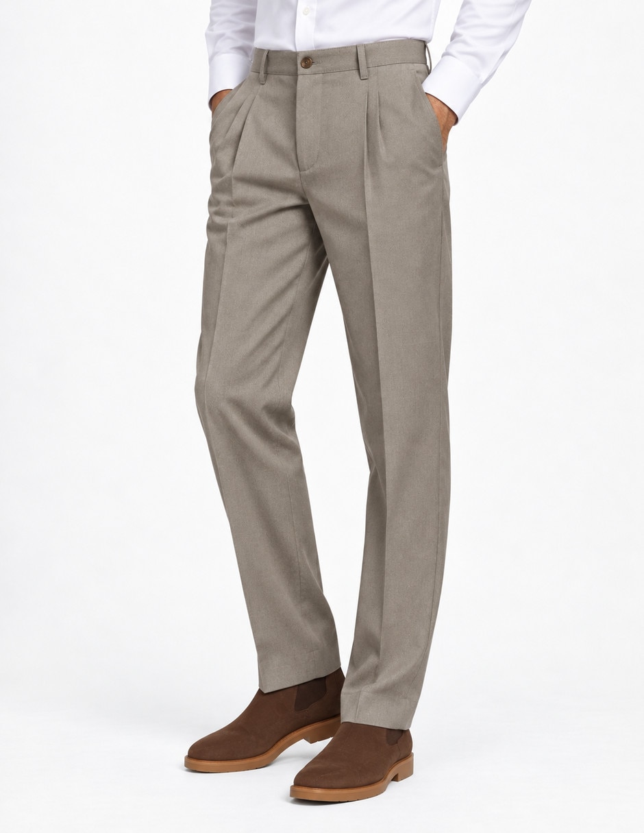 Pantalón casual chino recto de algodón para hombre 3